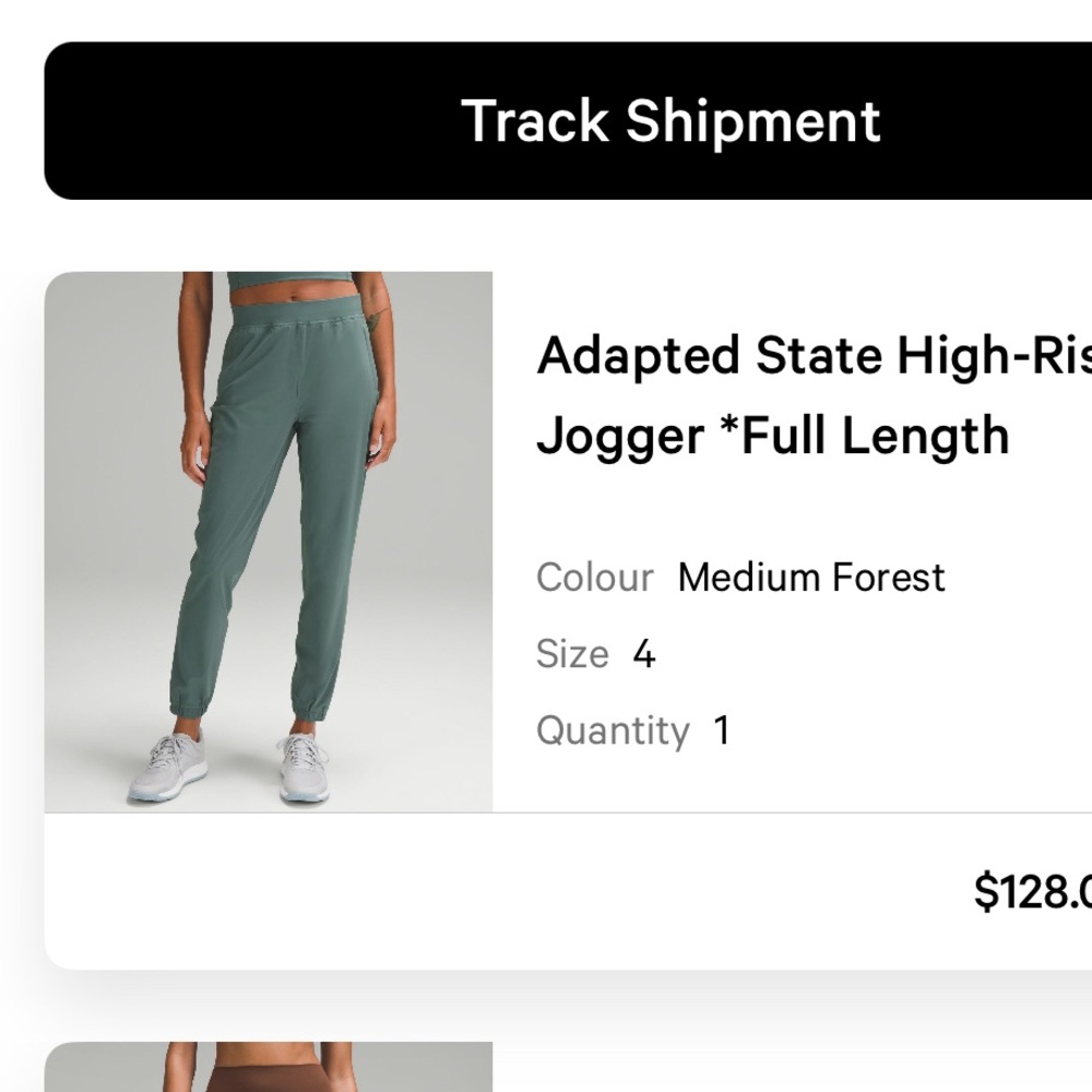 Lululemon Adapted State High Rise Jogger - full length - 4 - “medium forest”